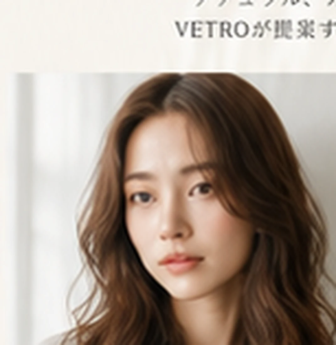 柔らかなウェーブのミディアムヘアのイメージ(生成画像)